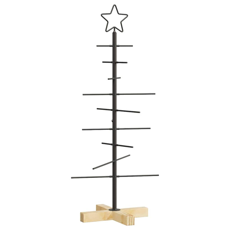 Vidaxl metalen kerstboom zwart 89 cm poedergecoat staal