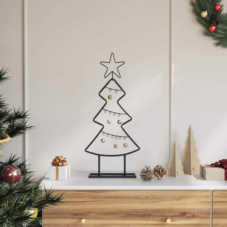 Vidaxl metalen kerstboom zwart 60 cm staal