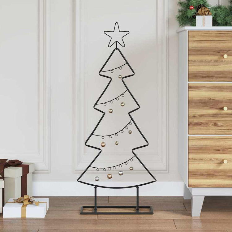 Vidaxl metalen kerstboom zwart 90,5 cm staal