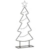 Vidaxl metalen kerstboom met standaard zwart 90,5 cm staal