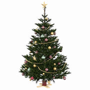 Vidaxl kerstboomstandaard rood 50 x 50 x 16 cm massief grenenhout - afbeelding 3