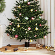 Vidaxl kerstboomstandaard zwart 50 x 50 x 16 cm massief grenenhout - afbeelding 1
