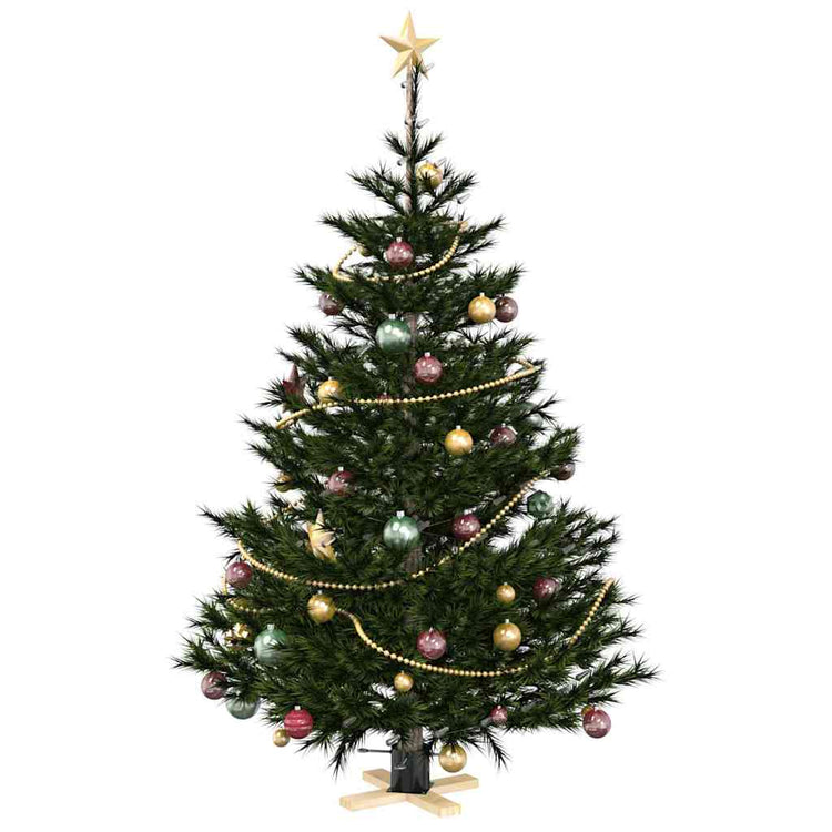 Vidaxl kerstboomstandaard zwart 50 x 50 x 16 cm massief grenenhout