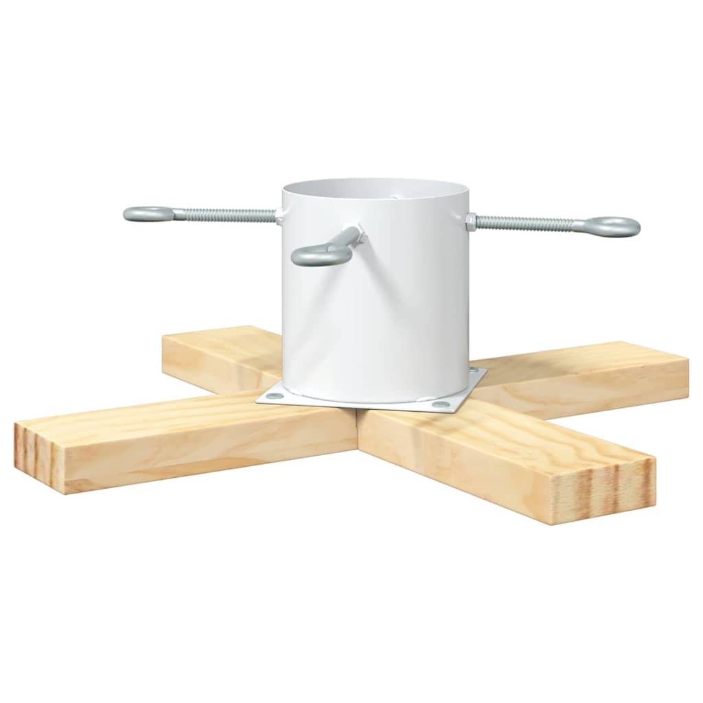 Vidaxl kerstboomstandaard 1.73 wit 50 x 50 x 16 cm massief grenenhout