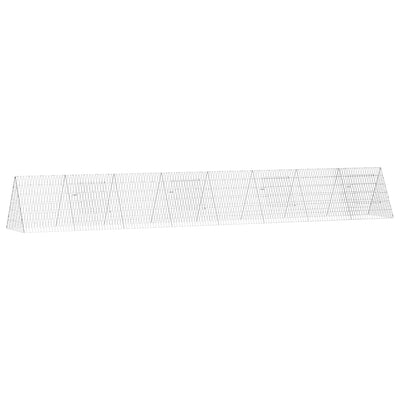 Vidaxl kippenhok zilver 430 x 55 x 55 cm gegalvaniseerd staal