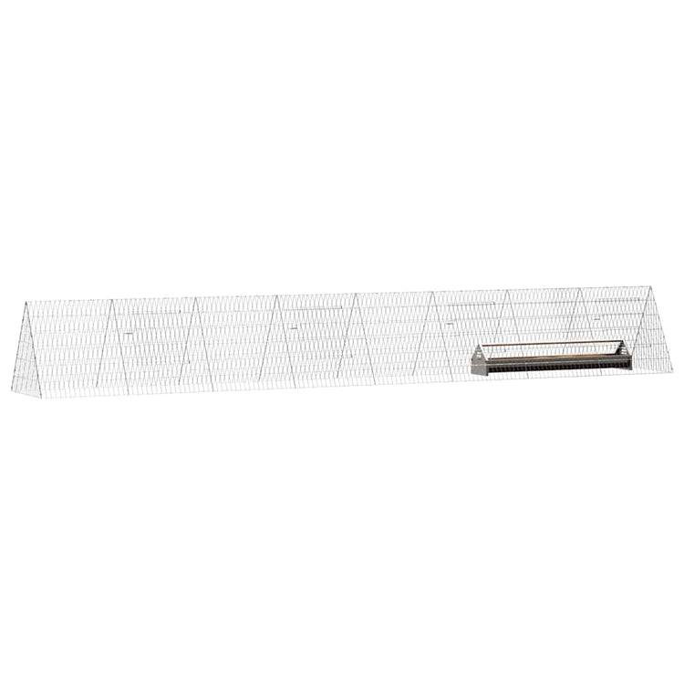Vidaxl kippenhok zilver 430 x 55 x 55 cm gegalvaniseerd staal
