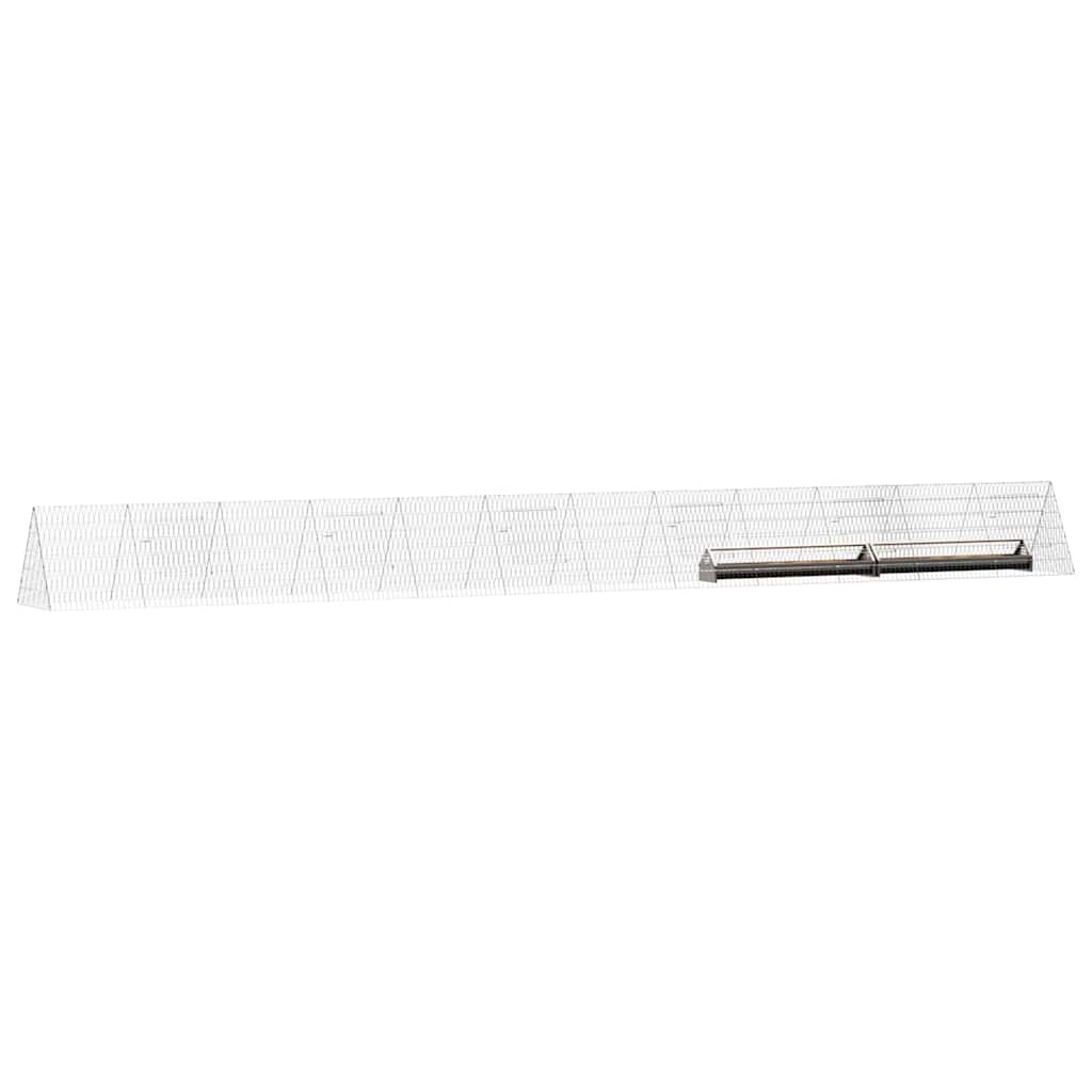 Vidaxl kippenhok zilver 650 x 55 x 55 cm gegalvaniseerd staal