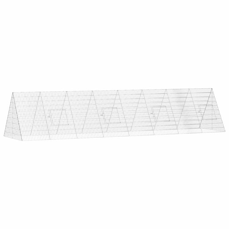 Vidaxl kippenhok zilver 430 x 100 x 85 cm gegalvaniseerd staal