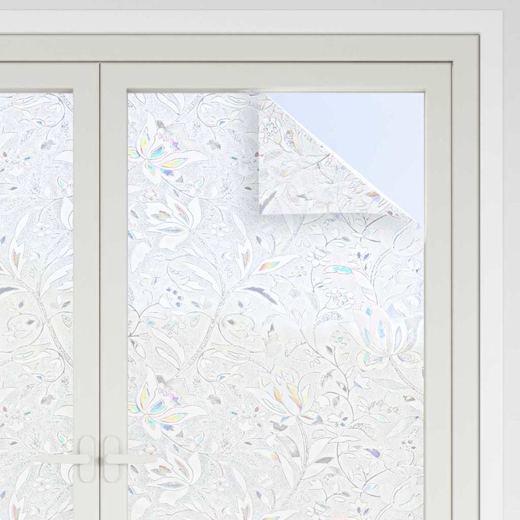 Vidaxl statistisch raamfoli bloemen patroon 60 x 500 cm pvc