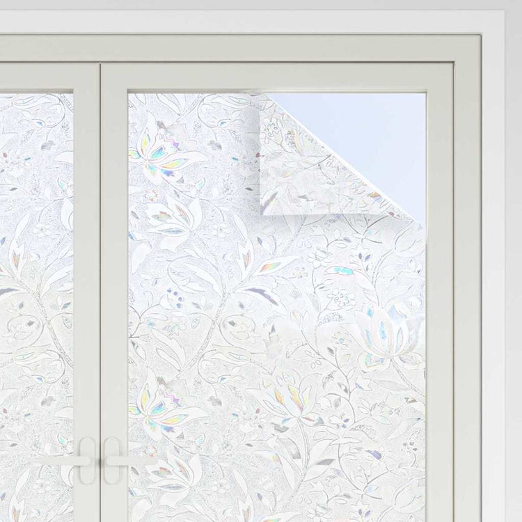 Vidaxl statistisch raamfoli bloemen patroon 60 x 500 cm pvc