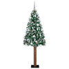 Vidaxl slanke kerstboom groen 180 cm pvc en massief dennenhout