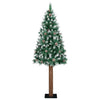 Vidaxl slanke kerstboom groen 180 cm pvc en massief dennenhout