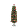 Vidaxl kunstkerstboom groen 120 cm pvc en staal en kunststof