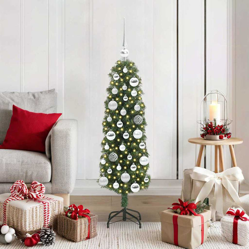 Vidaxl kunstkerstboom groen 120 cm pvc en staal en kunststof