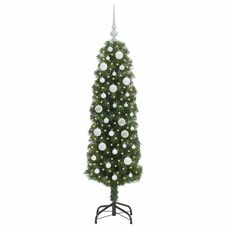 Vidaxl kunstkerstboom groen 150 cm pvc en staal en kunststof