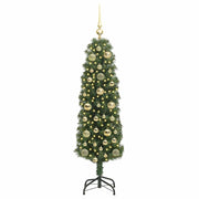 Vidaxl kunstkerstboom groen 150 cm pvc en staal en kunststof - afbeelding 3