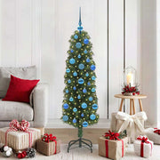 Vidaxl kunstkerstboom groen 150 cm pvc en staal en kunststof - afbeelding 1