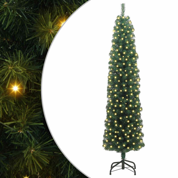 Vidaxl kunstkerstboom groen 180 cm pvc en staal en kunststof