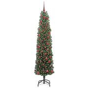 Vidaxl kunstkerstboom groen 180 cm pvc en staal en kunststof - afbeelding 2