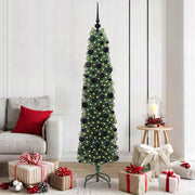 Vidaxl kunstkerstboom groen 180 cm pvc en staal en kunststof - afbeelding 1