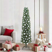 Vidaxl kunstkerstboom groen 180 cm pvc en staal en kunststof - afbeelding 1