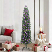 Vidaxl kunstkerstboom groen 180 cm pvc en staal en kunststof - afbeelding 1