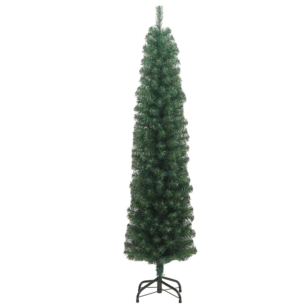 Vidaxl kunstkerstboom groen 210 cm pvc en staal en kunststof