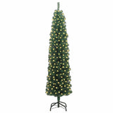 Vidaxl kunstkerstboom groen 210 cm pvc en staal en kunststof - afbeelding 3