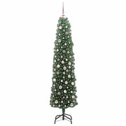 Vidaxl kunstkerstboom groen 210 cm pvc en staal en kunststof - afbeelding 3