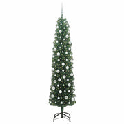 Vidaxl kunstkerstboom groen 210 cm pvc en staal en kunststof - afbeelding 3