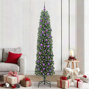Vidaxl kunstkerstboom groen 210 cm pvc en staal en kunststof - afbeelding 1