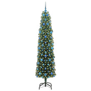 Vidaxl kunstkerstboom groen 210 cm pvc en staal en kunststof - afbeelding 3
