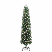 Vidaxl kunstkerstboom groen 240 cm pvc en staal en kunststof - afbeelding 3