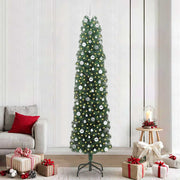 Vidaxl kunstkerstboom groen 240 cm pvc en staal en kunststof - afbeelding 1
