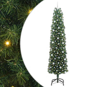 Vidaxl kunstkerstboom groen 240 cm pvc en staal en kunststof - afbeelding 2