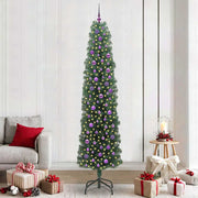 Vidaxl kunstkerstboom groen 240 cm pvc en staal en kunststof - afbeelding 1