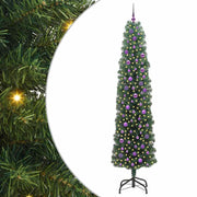 Vidaxl kunstkerstboom groen 240 cm pvc en staal en kunststof - afbeelding 2