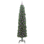 Vidaxl kunstkerstboom groen 240 cm pvc en staal en kunststof - afbeelding 3