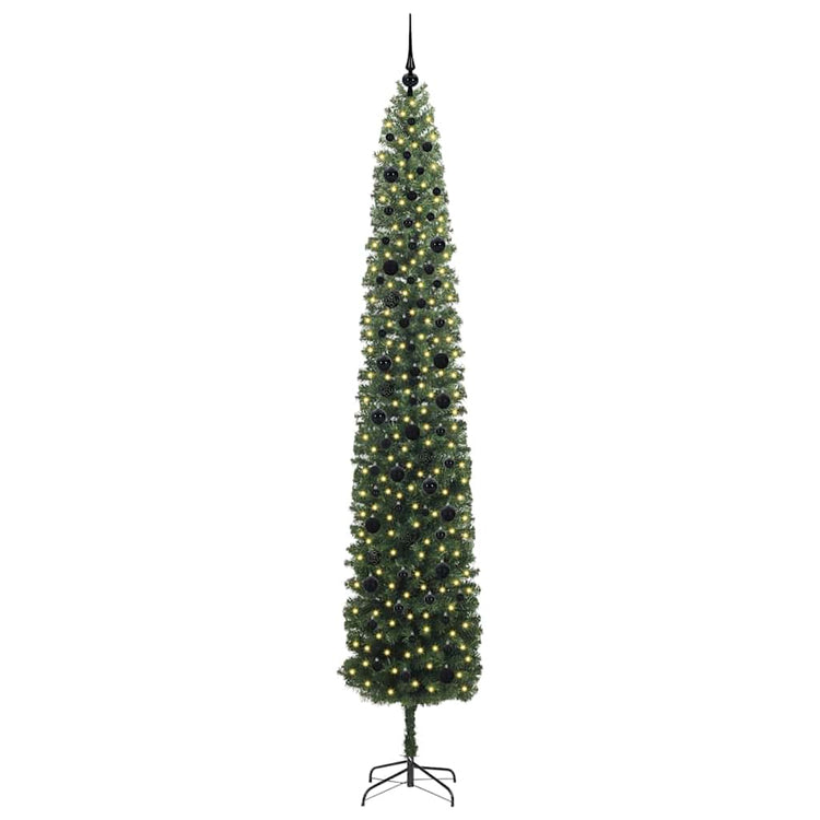 Vidaxl kunstkerstboom groen 270 cm pvc en staal en kunststof