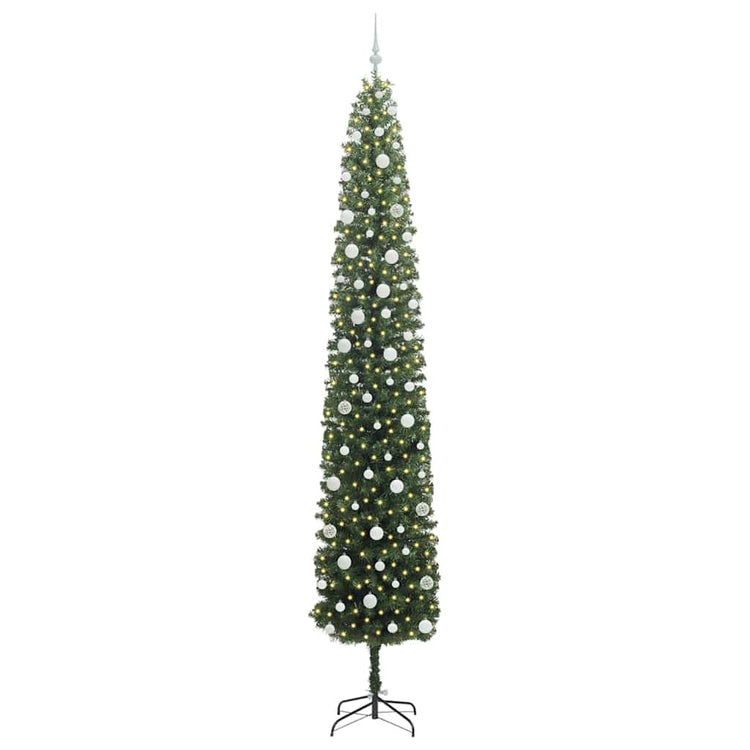 Vidaxl kunstkerstboom groen 270 cm pvc en staal en kunststof