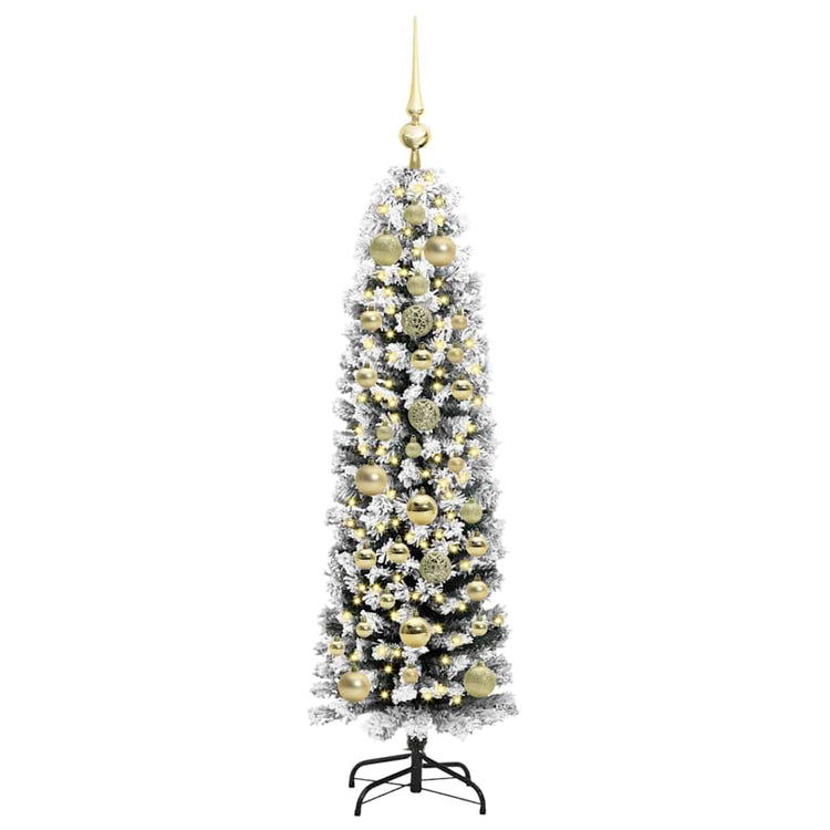 Vidaxl kunstkerstboom groen 150 cm pvc en staal en kunststof