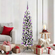 Vidaxl kunstkerstboom groen 150 cm pvc en staal en kunststof - afbeelding 1