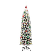 Vidaxl kunstkerstboom groen 150 cm pvc en staal en kunststof - afbeelding 3