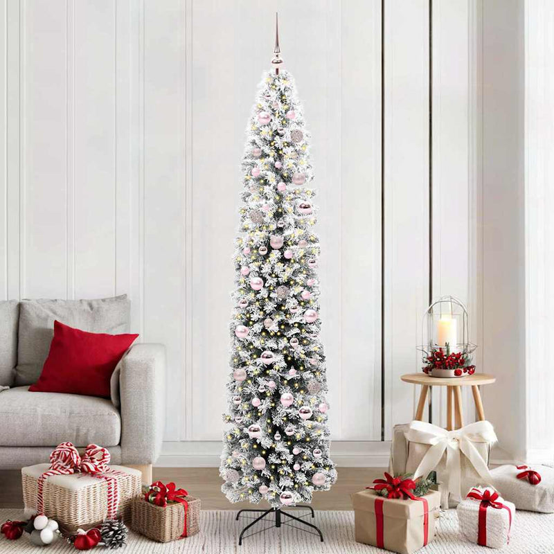 Vidaxl kunstkerstboom groen 210 cm pvc en staal en kunststof