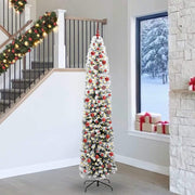 Vidaxl kunstkerstboom groen 240 cm pvc en staal en kunststof - afbeelding 1