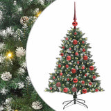 Vidaxl kunstkerstboom groen 120 cm pvc en plastic en staal - afbeelding 2