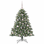 Vidaxl kunstkerstboom groen 120 cm pvc en plastic en staal - afbeelding 3