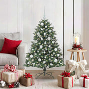 Vidaxl kunstkerstboom groen 120 cm pvc en plastic en staal - afbeelding 1