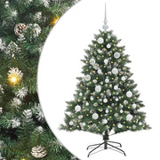 Vidaxl kunstkerstboom groen 120 cm pvc en plastic en staal - afbeelding 2