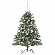 Vidaxl kunstkerstboom groen 120 cm pvc en plastic en staal - afbeelding 3